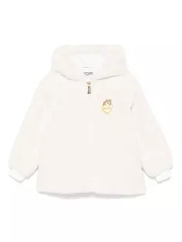 Moschino Kids фактурная куртка, белый