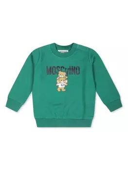 Moschino Kids фирменная толстовка, зеленый