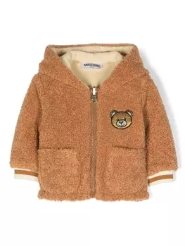 Moschino Kids флисовая куртка Teddy Bear, коричневый