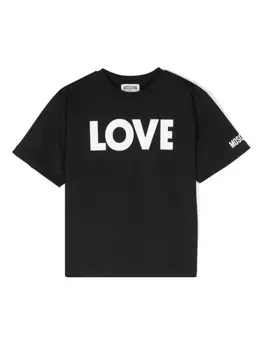 Moschino Kids футболка Love, черный