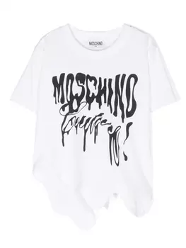Moschino Kids футболка с логотипом, белый