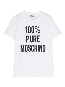 Moschino Kids футболка с логотипом, белый