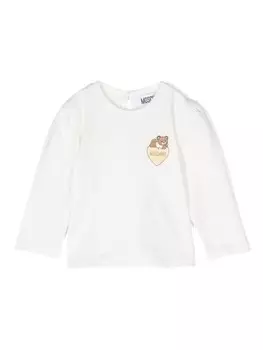 Moschino Kids футболка с логотипом, белый