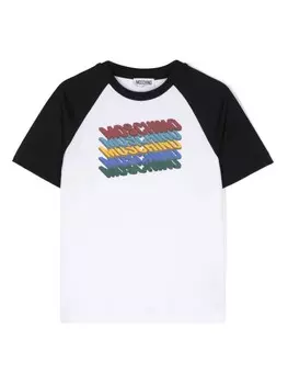 Moschino Kids футболка с логотипом, белый