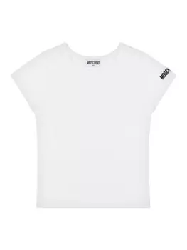 Moschino Kids футболка с логотипом, белый