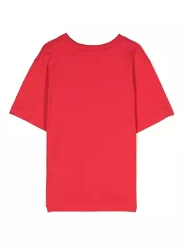Moschino Kids футболка с логотипом, красный