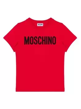 Moschino Kids футболка с логотипом, красный