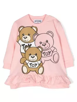 Moschino Kids футболка с логотипом, розовый