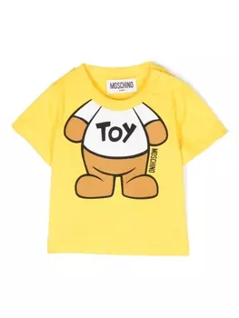 Moschino Kids футболка с логотипом, желтый