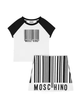 Moschino Kids футболка с принтом, белый