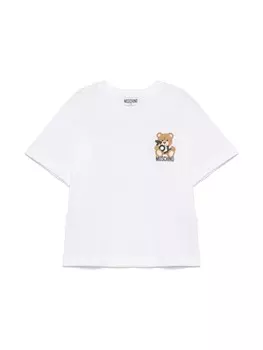 Moschino Kids футболка с принтом, белый