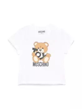 Moschino Kids футболка с принтом, белый