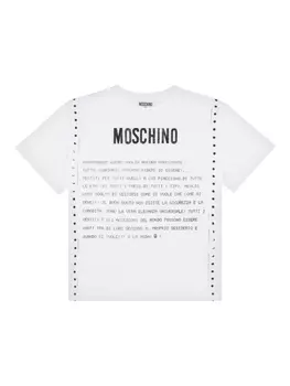 Moschino Kids футболка с принтом, белый