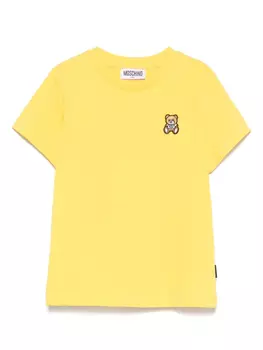 Moschino Kids футболка с принтом Teddy Bear, желтый