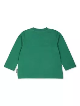 Moschino Kids футболка с вышитым логотипом, зеленый