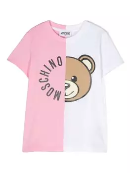 Moschino Kids футболка Teddy Bear, белый