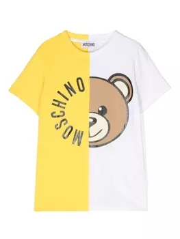 Moschino Kids футболка Teddy Bear, белый