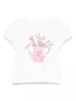 Moschino Kids футболка Teddy Bear, белый