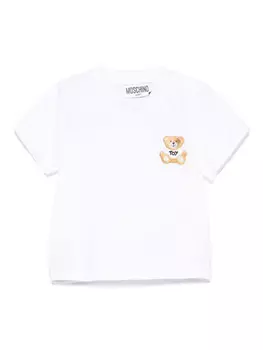 Moschino Kids футболка Teddy Bear, белый