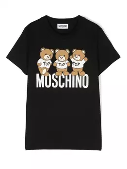 Moschino Kids футболка Teddy Bear, черный