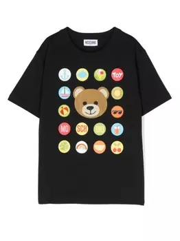 Moschino Kids футболка Teddy Bear, черный