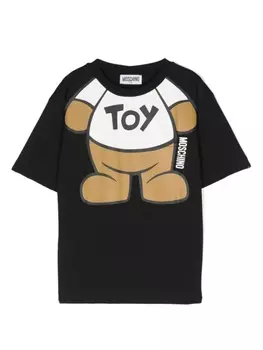 Moschino Kids футболка Teddy Bear, черный