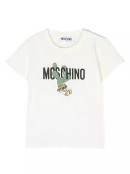 Moschino Kids футболка Teddy Bear, нейтральный цвет