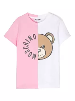 Moschino Kids футболка Teddy Bear, розовый