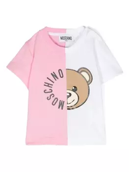 Moschino Kids футболка Teddy Bear, розовый