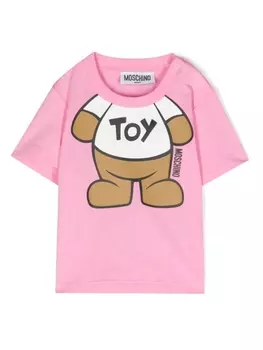 Moschino Kids футболка Teddy Bear, розовый