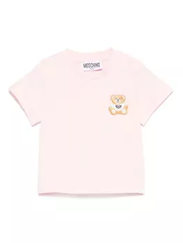 Moschino Kids футболка Teddy Bear, розовый