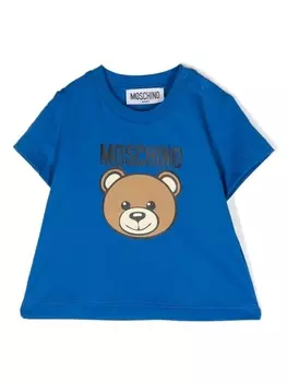 Moschino Kids футболка Teddy Bear, синий