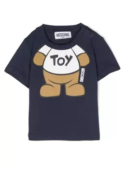 Moschino Kids футболка Teddy Bear, синий