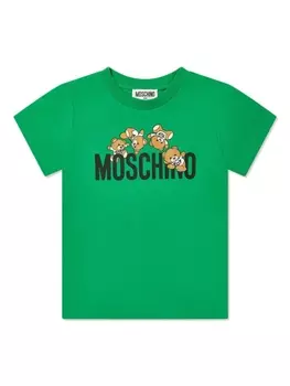 Moschino Kids футболка Teddy Bear, зеленый
