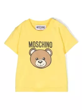 Moschino Kids футболка Teddy Bear, желтый