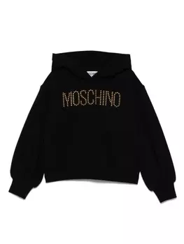 Moschino Kids худи с логотипом, черный