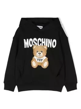 Moschino Kids худи с принтом, черный