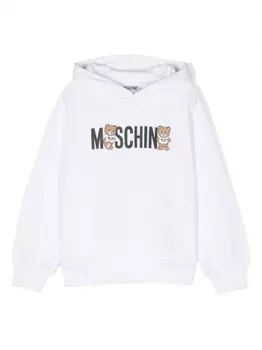 Moschino Kids худи с принтом Teddy Bear, белый