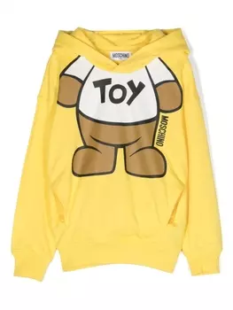 Moschino Kids худи с принтом Teddy Bear, желтый