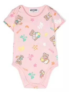 Moschino Kids худи с принтом Teddy Bear, розовый