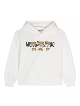 Moschino Kids худи с принтом Teddy Bear, нейтральный цвет