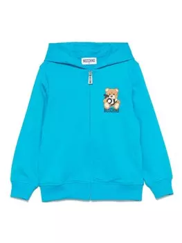 Moschino Kids худи с принтом Teddy Bear, синий