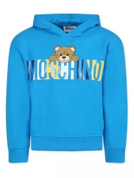 Moschino Kids худи с принтом Teddy Bear, синий