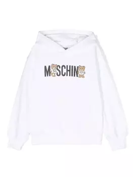Moschino Kids худи Teddy Bear, белый