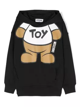 Moschino Kids худи Teddy Bear, черный
