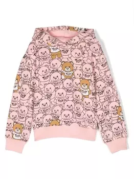 Moschino Kids худи Teddy Bear, розовый