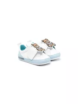 Moschino Kids кеды с нашивкой-логотипом, белый