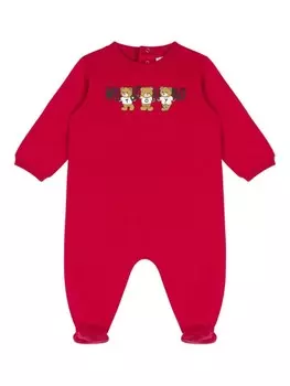 Moschino Kids комбинезон для новорожденного teddy bear, красный