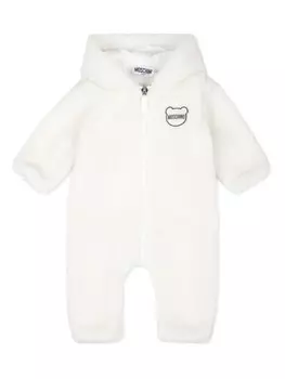 Moschino Kids комбинезон с аппликацией «Медвежонок Тедди», нейтральный цвет