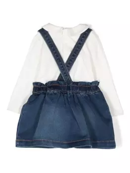 Moschino Kids комбинезон с аппликацией Teddy Bear, синий